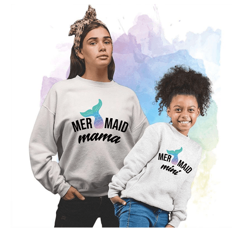 Grey Mommy and Me Sweaters