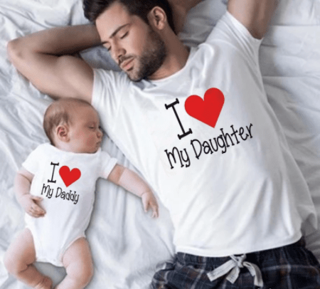 Love Daddy and Daughter T shirt Matching Outfits