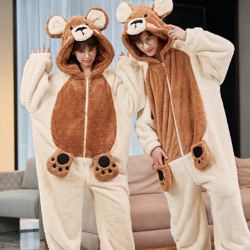 Matching Bear Onesies for Couple