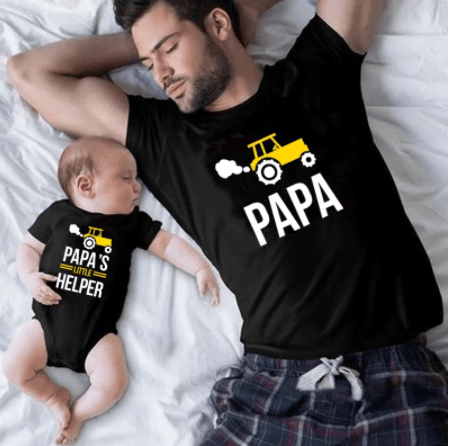 Matching T Shirts For Father And Newborn Son Matching Outfits