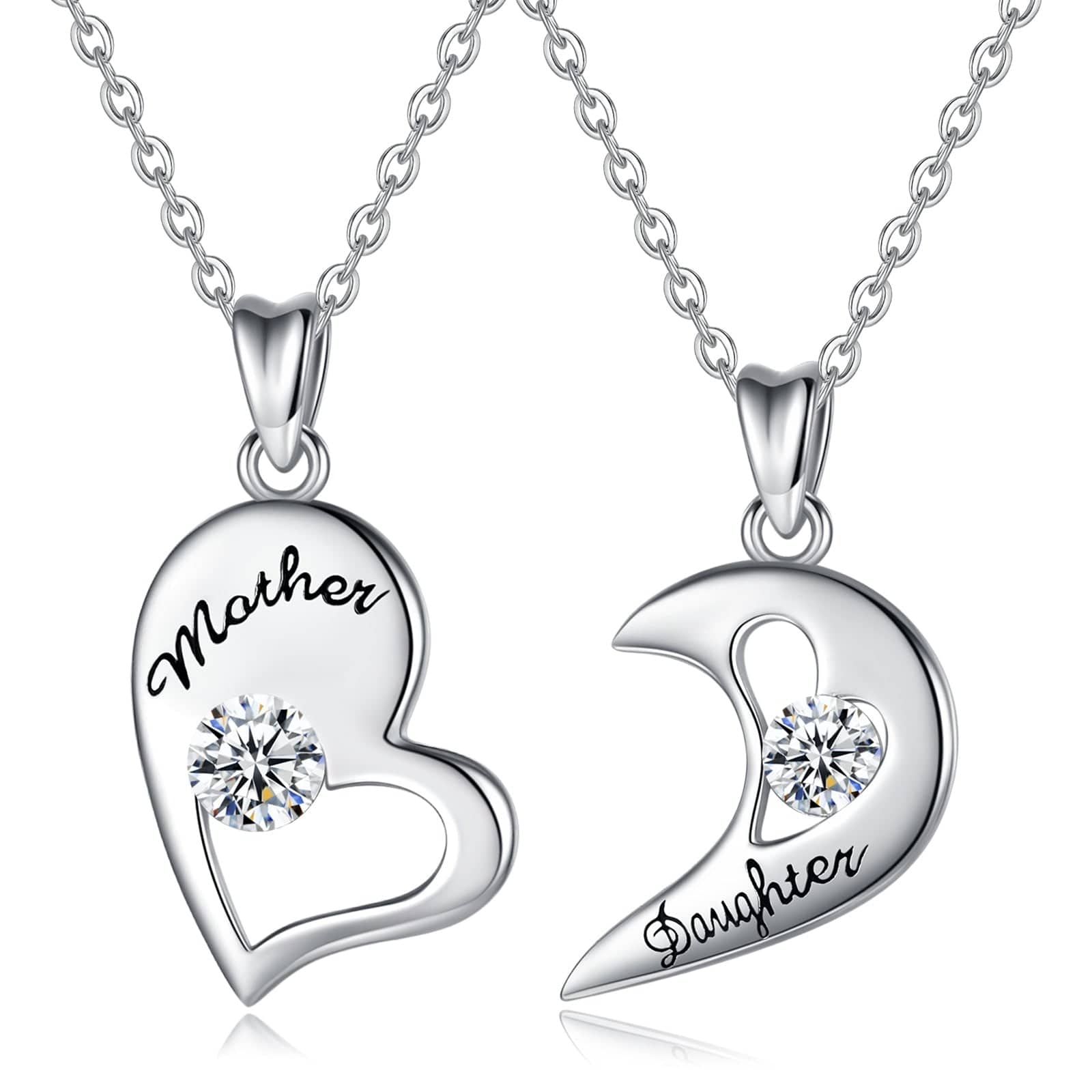 Mother and Daughter Linked Together Necklace